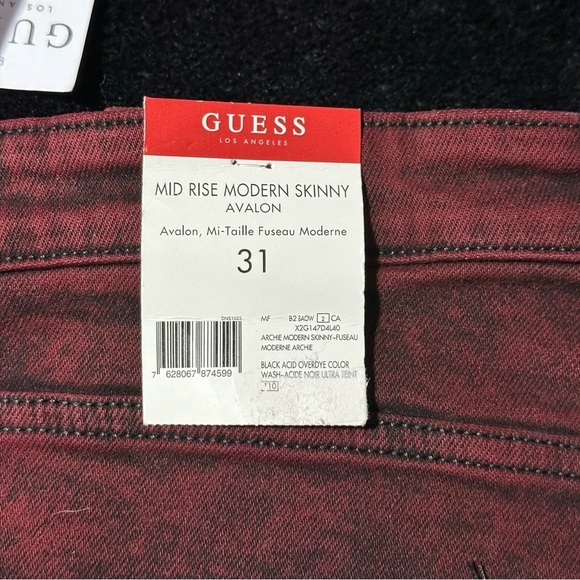 Mens Guess Mid Rise Skinny Jeans - Picture 6 of 7